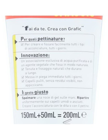 Grafic Garnier Gel Per Capelli - 200ml - Aquagel Pulito Tenuta Lunga Durata